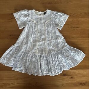 Monoprix White Ruffled Dress 5T